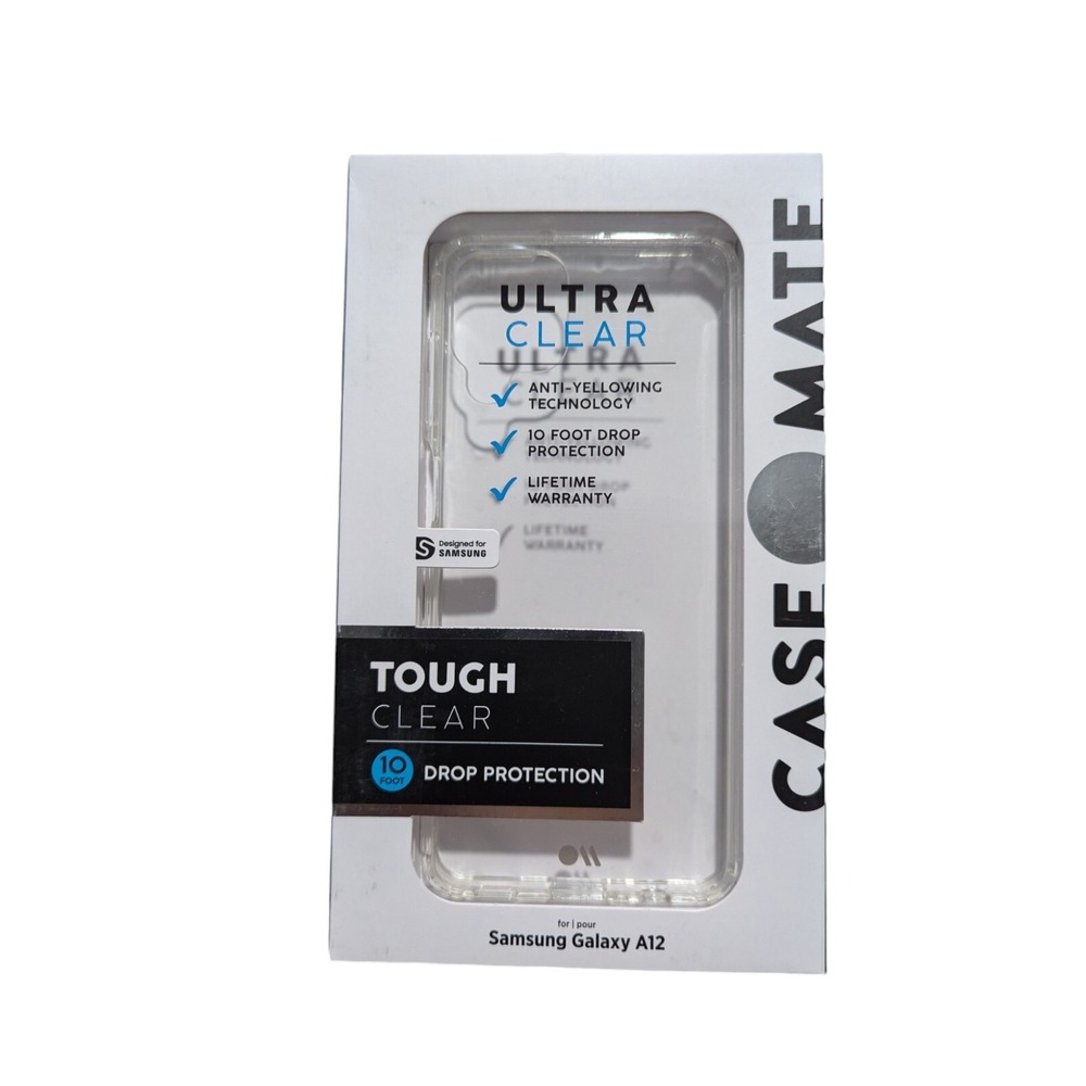 W1 Case-Mate - Case for Samsung Galaxy A12-10 ft Drop Protection -6.5 inch Clear
